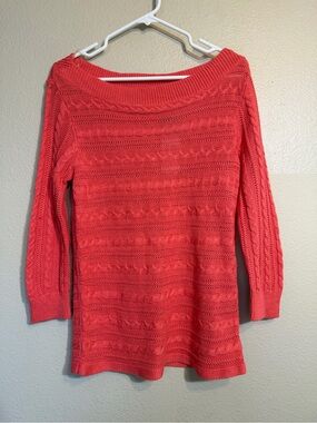 Chaps New Women’s Coral Knit Boatneck Sweater